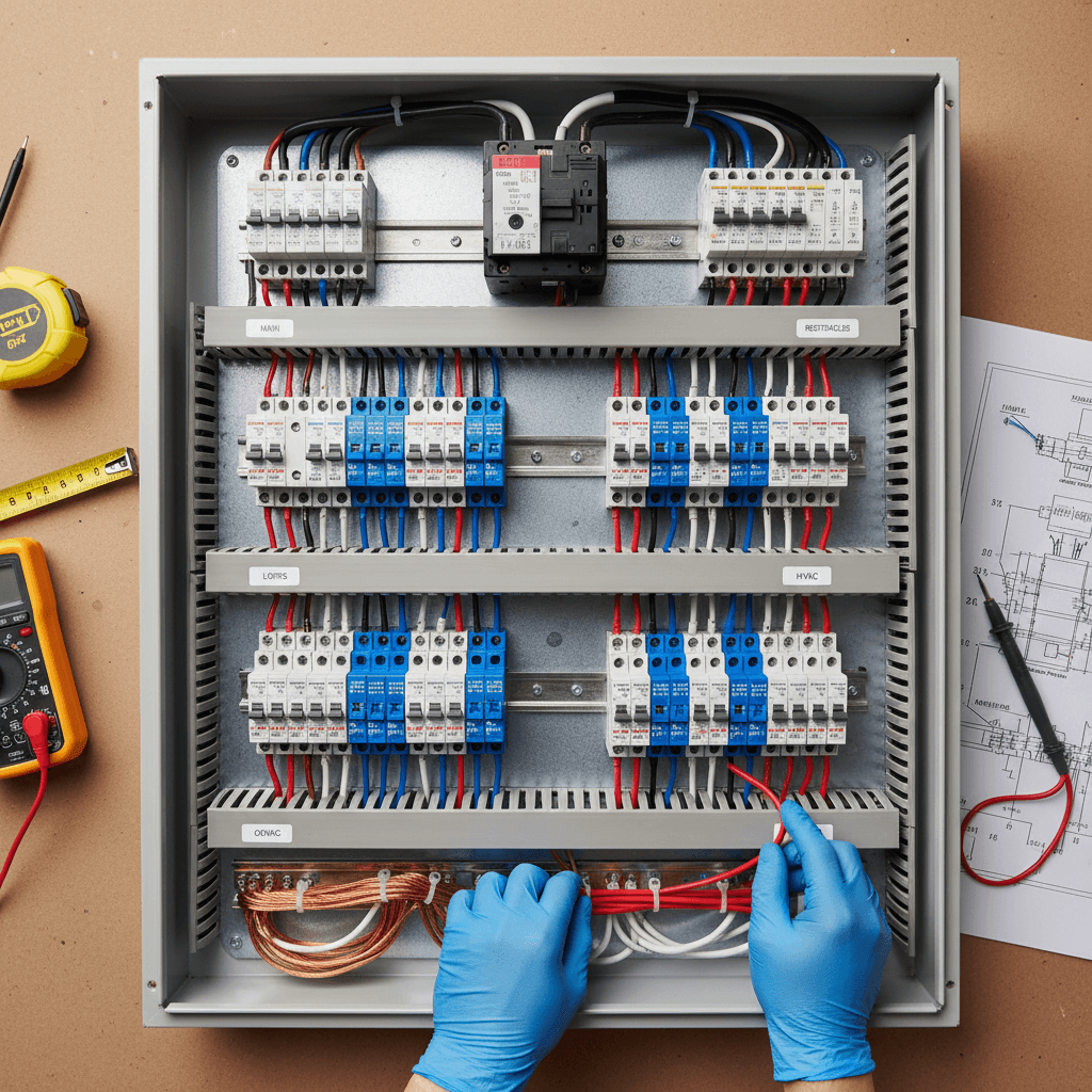 Electrical work and panel installation